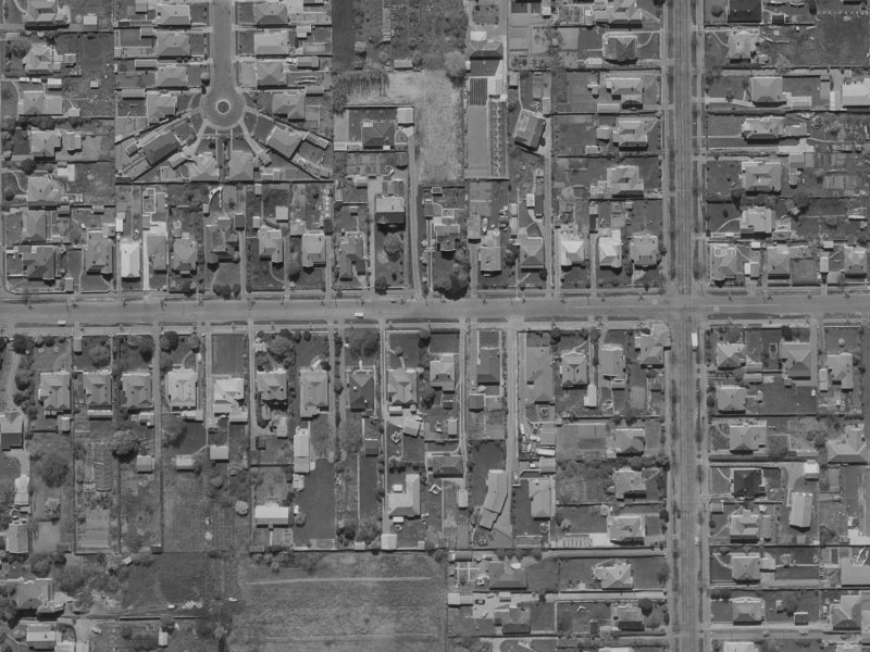 84 Fisher Avenue from the air, 1970-1974