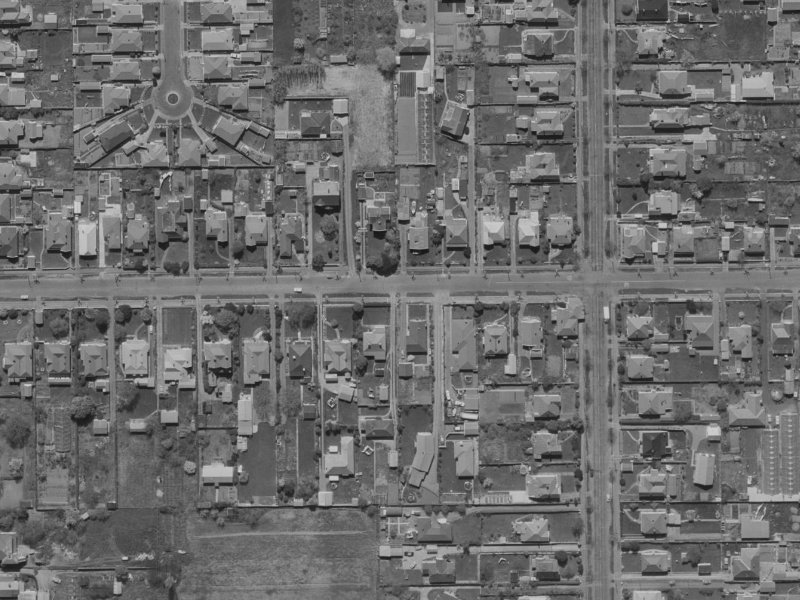 88 Fisher Avenue from the air, 1970-1974