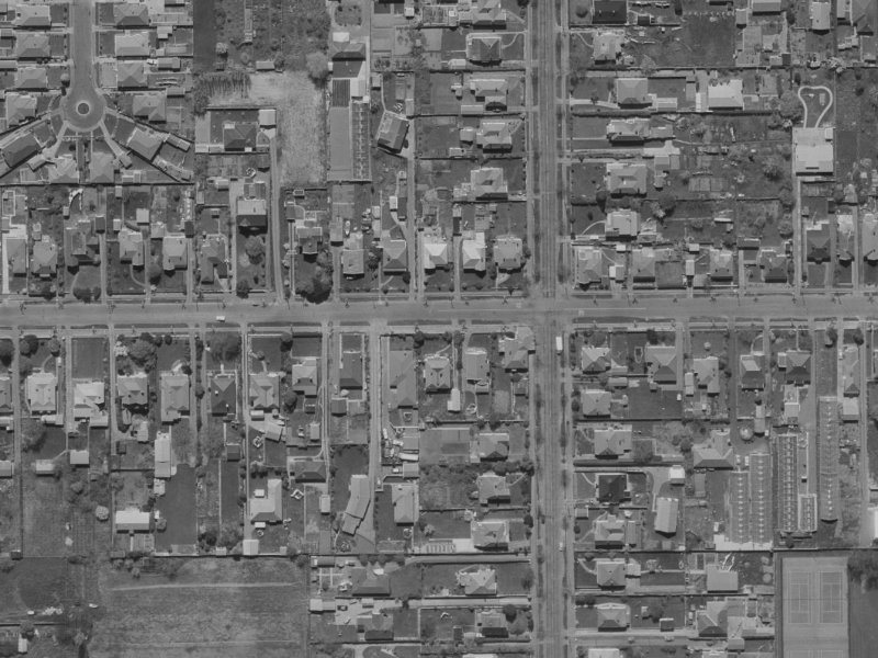 Fisher Avenue from the air, 1970-1974