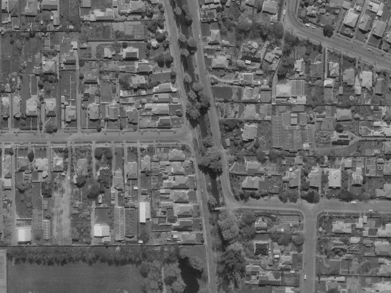 228 Eastern Terrace from the air, 1970-1974