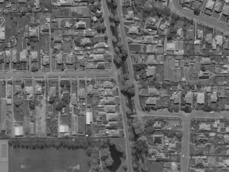 227 Eastern Terrace from the air, 1970-1974
