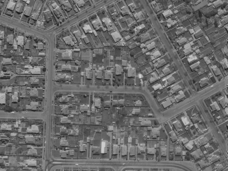 3-29 Koromiko Street from the air, 1970-1974