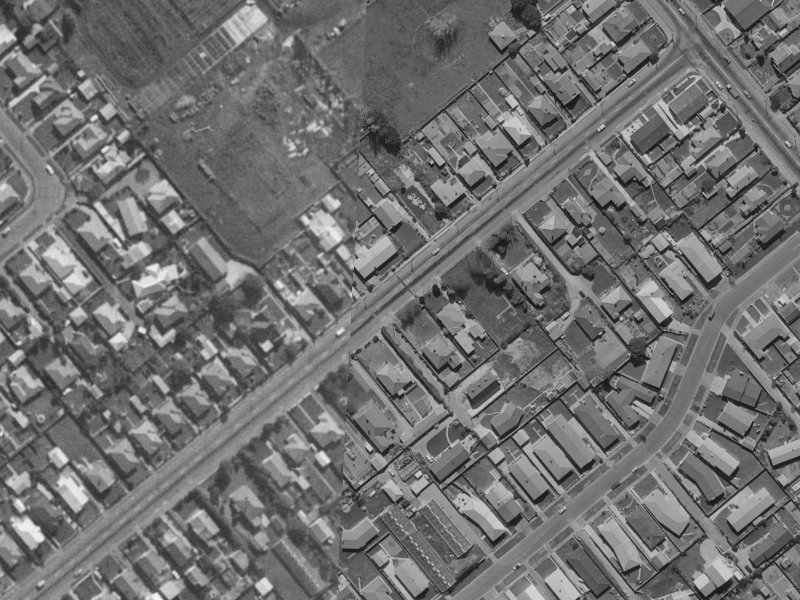 71 Frankleigh Street from the air, 1970-1974