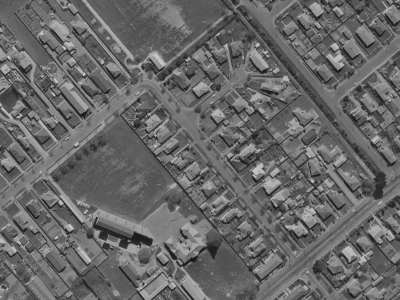 70 Studholme Street from the air, 1970-1974