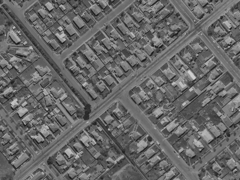 Somerfield Street from the air, 1970-1974