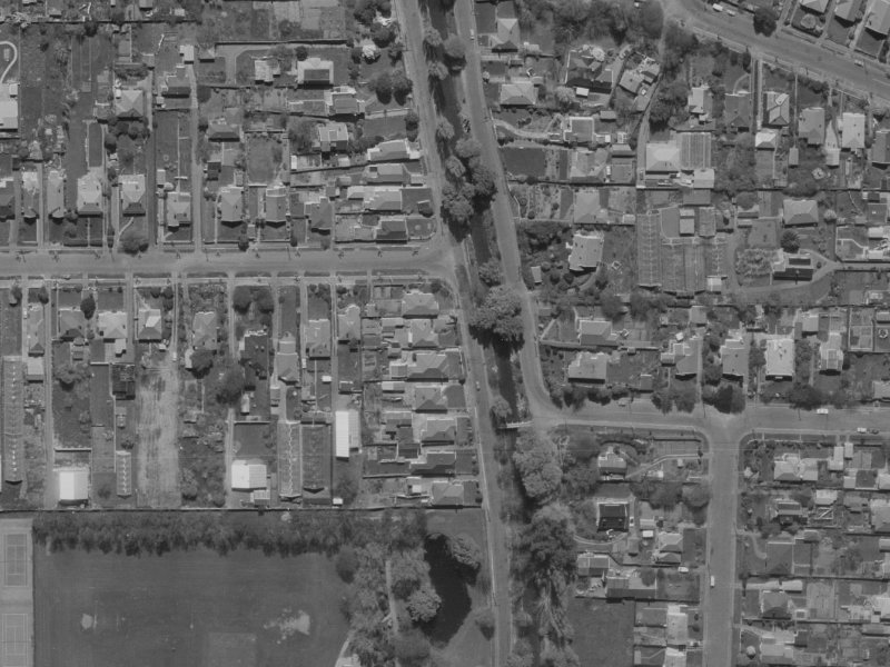 225 Eastern Terrace from the air, 1970-1974