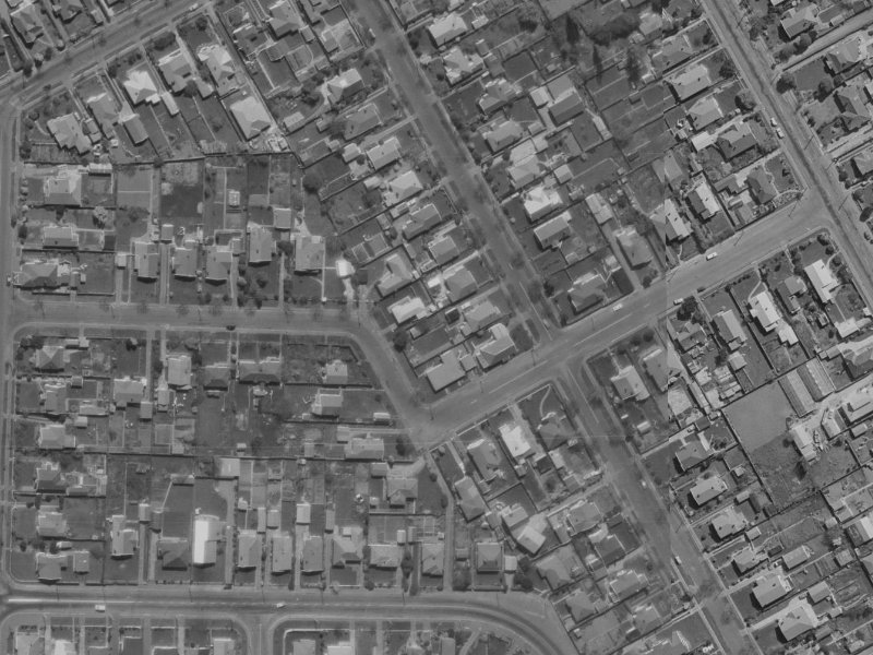 Koromiko Street from the air, 1970-1974