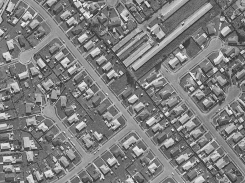 43 Redgrave Street from the air, 1970-1974