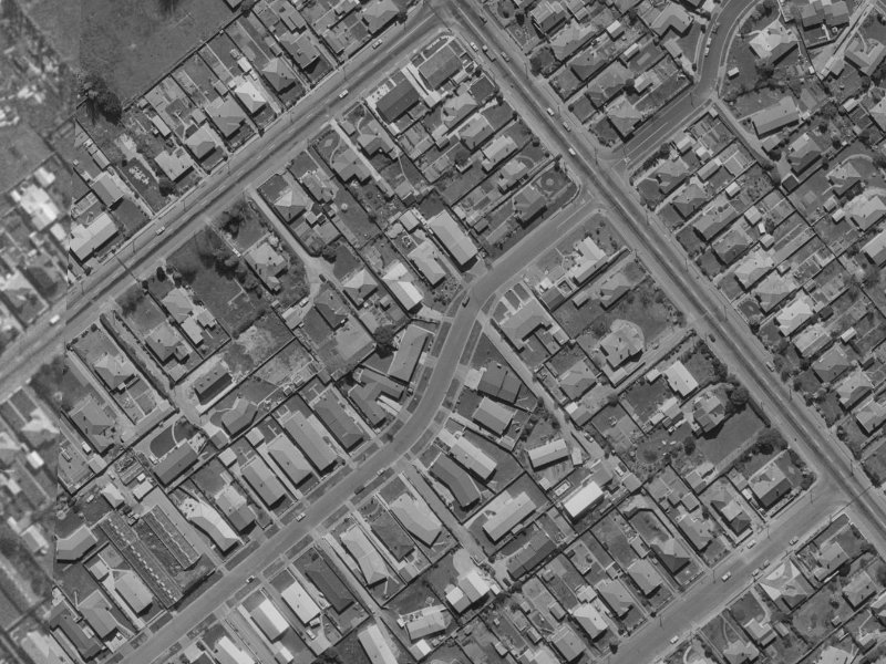 91 Roberta Drive from the air, 1970-1974