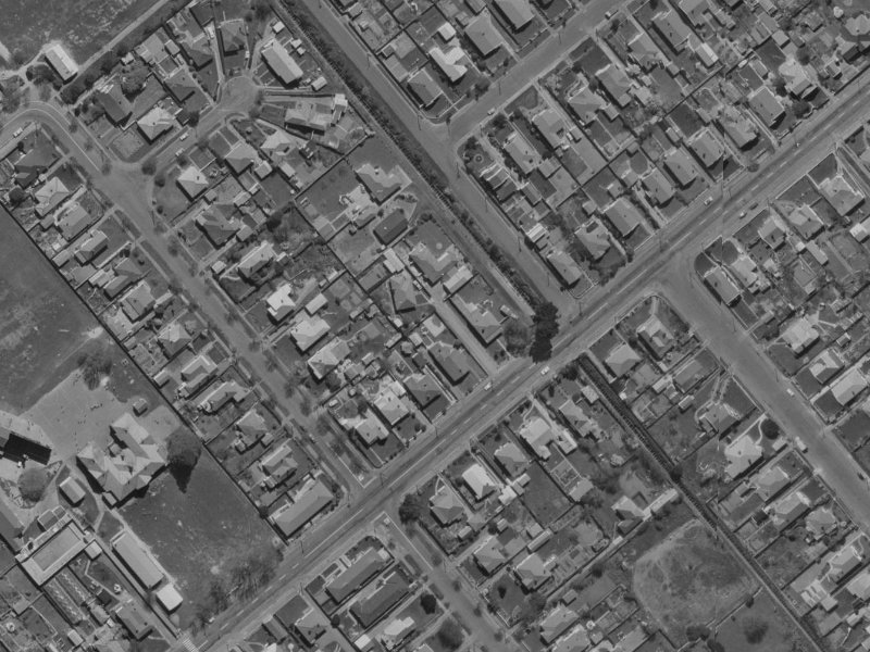 67 Somerfield Street from the air, 1970-1974
