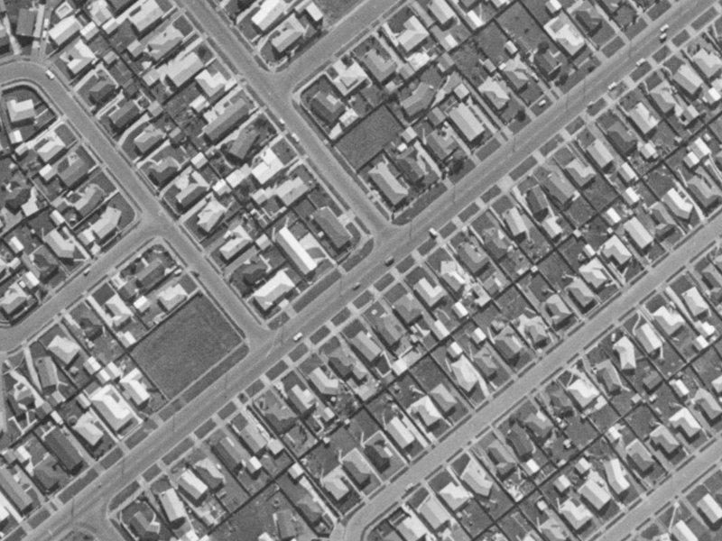 172-176 Halswell Road from the air, 1970-1974