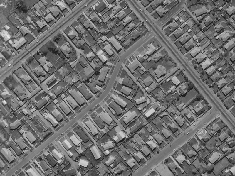 106 Roberta Drive from the air, 1970-1974