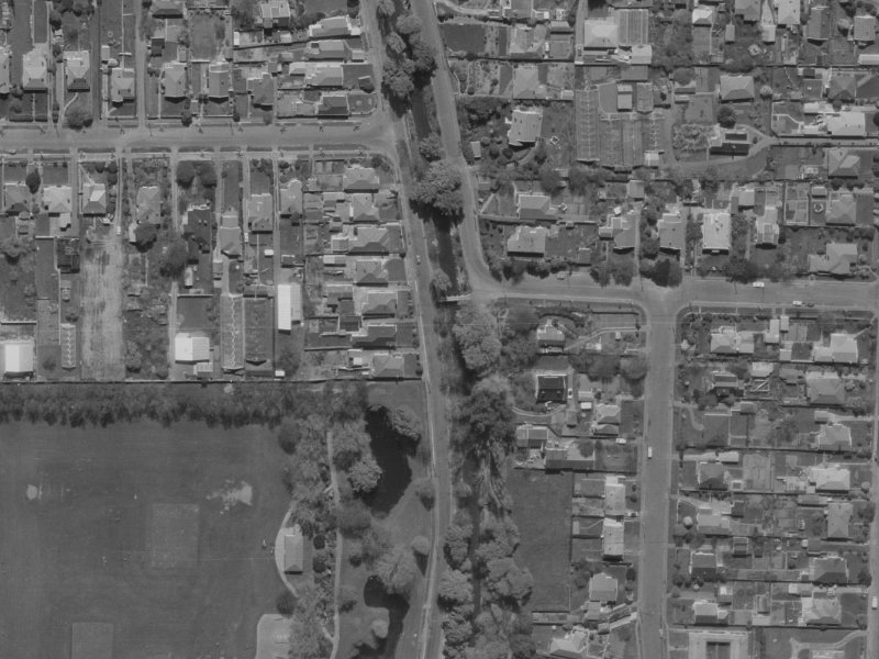 217 Eastern Terrace from the air, 1970-1974