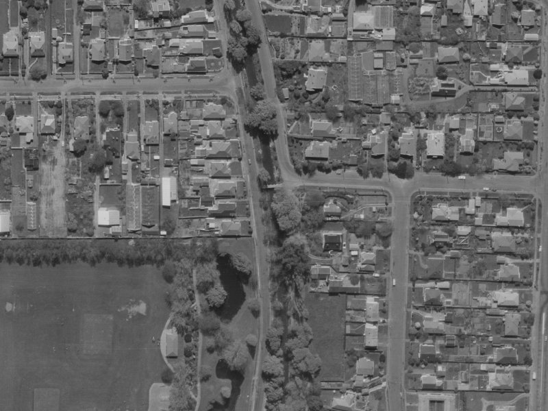 215 Eastern Terrace from the air, 1970-1974