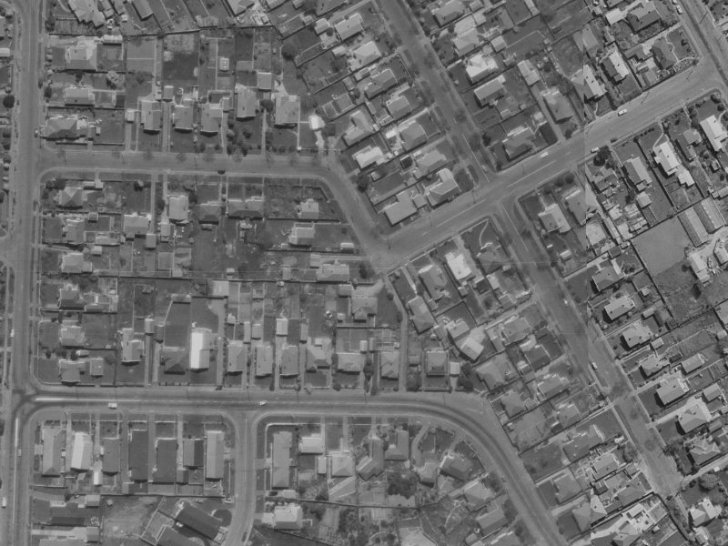 32 Koromiko Street from the air, 1970-1974