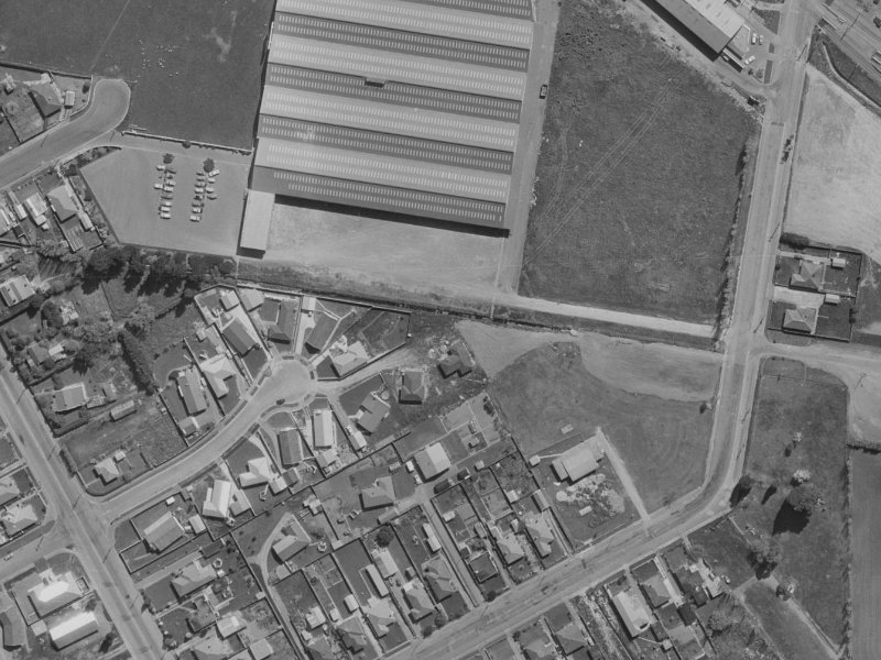 Ribbonwood Place from the air, 1970-1974