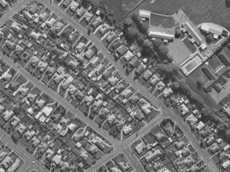 37 Greenpark Street from the air, 1970-1974