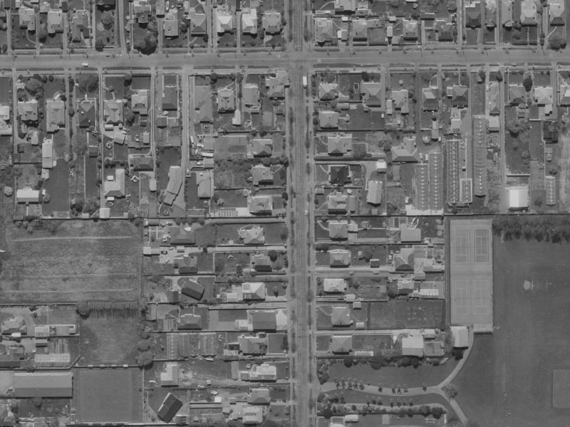 45 Norwood Street from the air, 1970-1974