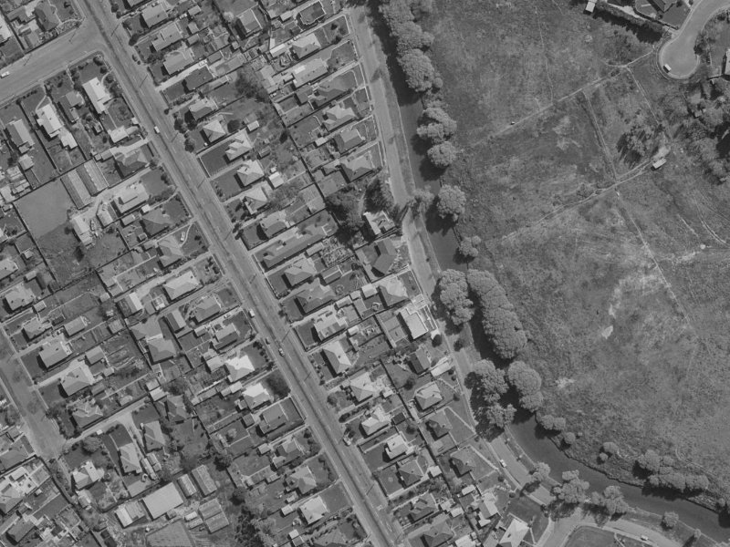 326 Riverlaw Terrace from the air, 1970-1974