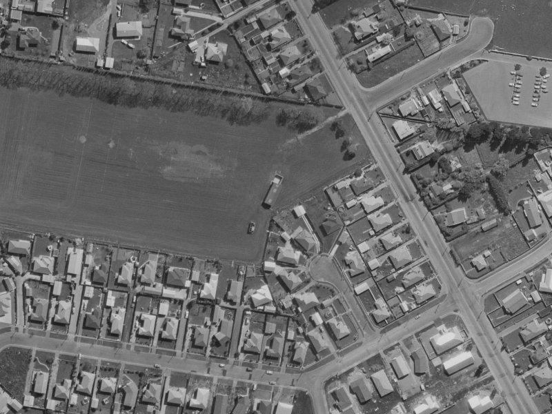 Prisk Place from the air, 1970-1974