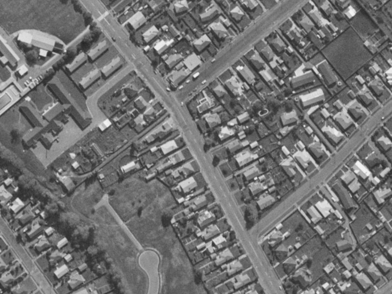 134 Lyttelton Street from the air, 1970-1974