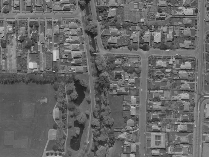 70–76 Palatine Terrace from the air, 1970-1974