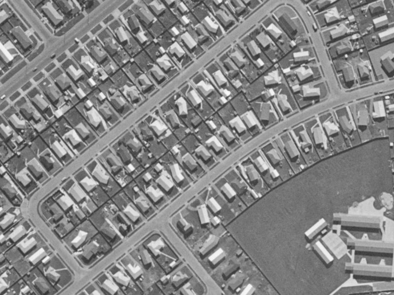 29 Barrowclough Street from the air, 1970-1974