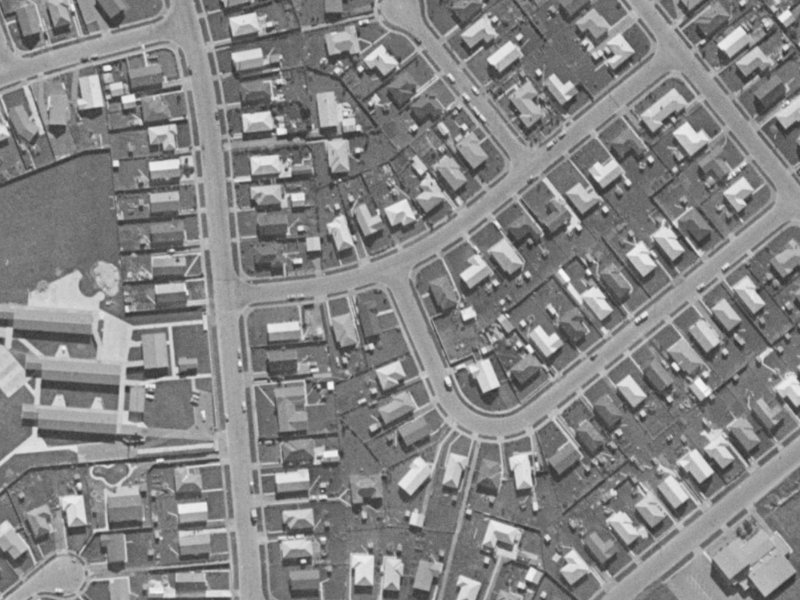 10 Herdman Street from the air, 1970-1974