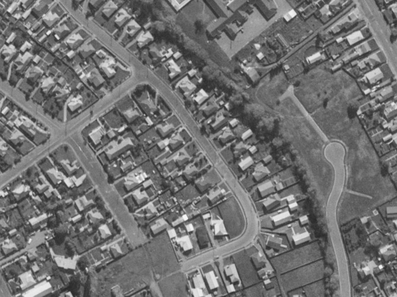 23 Greenpark Street from the air, 1970-1974
