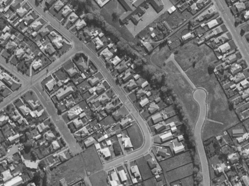 22 Greenpark Street from the air, 1970-1974