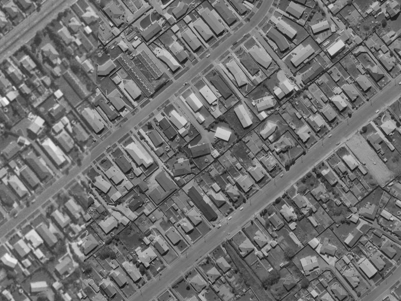 76 Roberta Drive from the air, 1970-1974