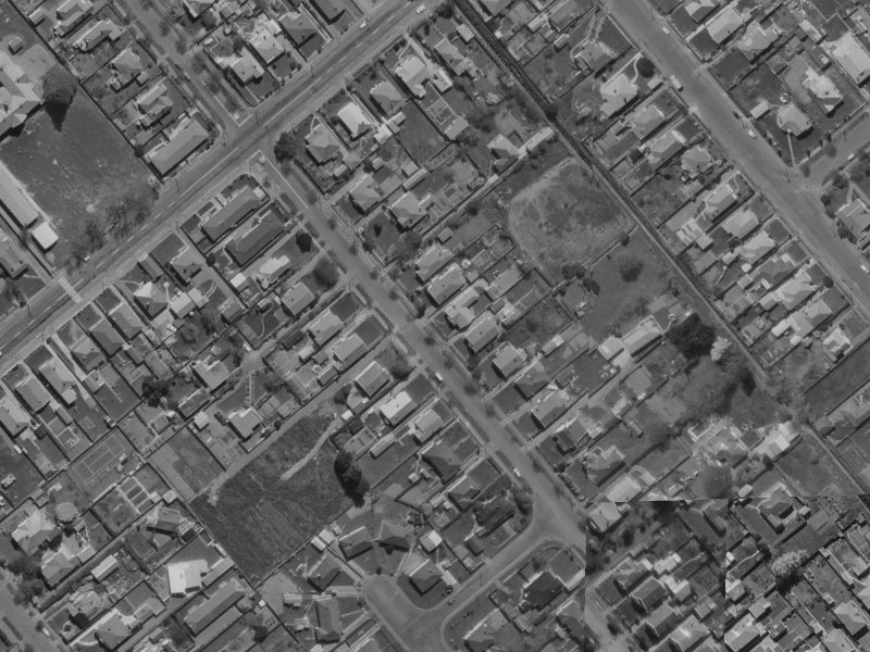 105 Studholme Street from the air, 1970-1974