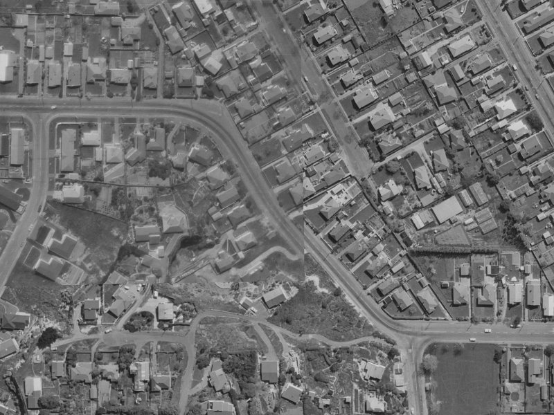205 Centaurus Road from the air, 1970-1974