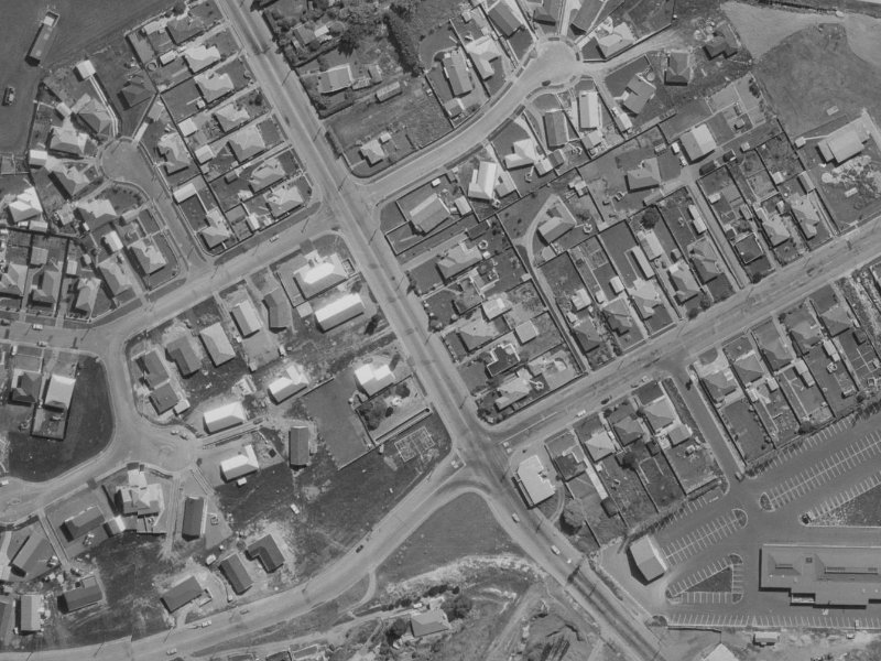 306-308 Opawa Road from the air, 1970-1974