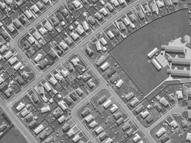 34 Northcroft Street from the air, 1970-1974