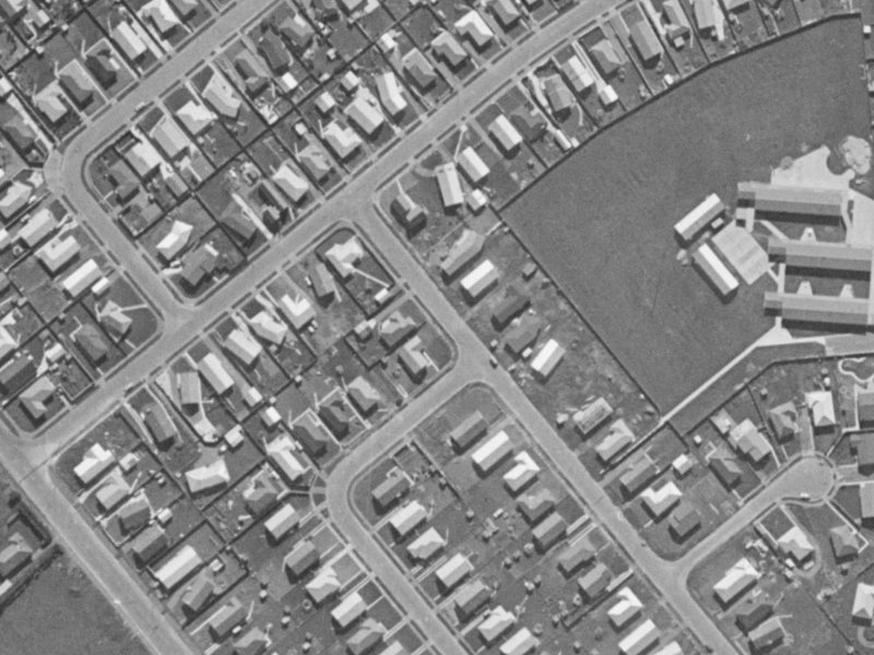 33 Northcroft Street from the air, 1970-1974