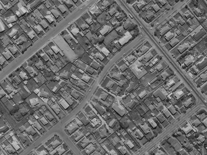 110 Stanbury Avenue from the air, 1970-1974