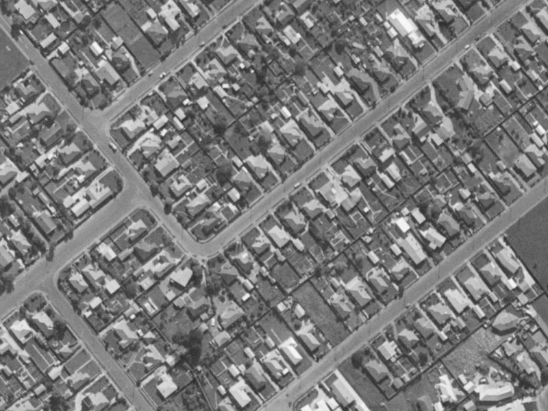 43 Dalkeith Street from the air, 1970-1974