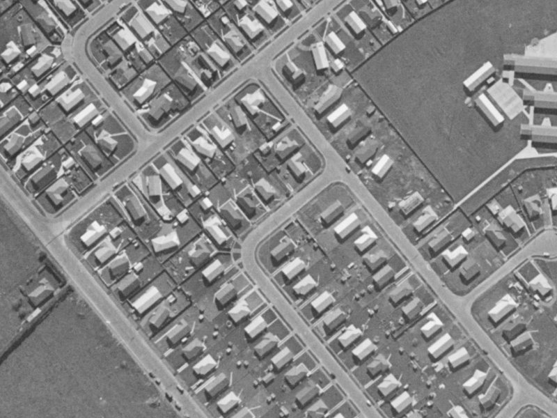 53E Leicester Crescent from the air, 1970-1974