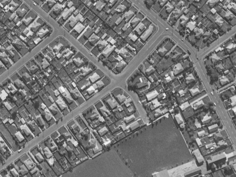 44 Wyn Street from the air, 1970-1974