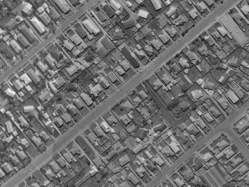 78A Conway Street from the air, 1970-1974