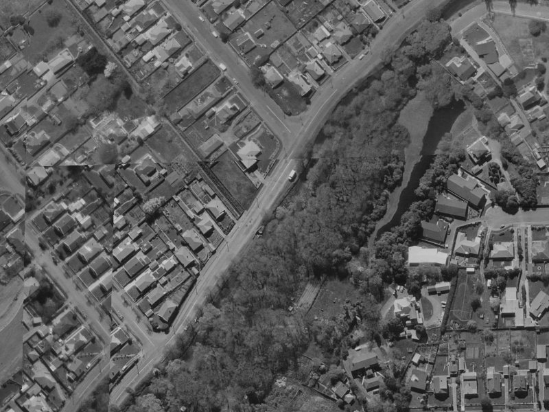303 Ashgrove Terrace from the air, 1970-1974