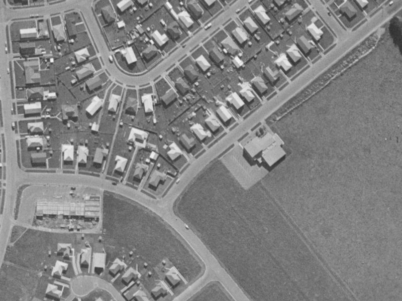 106 Mathers Road from the air, 1970-1974