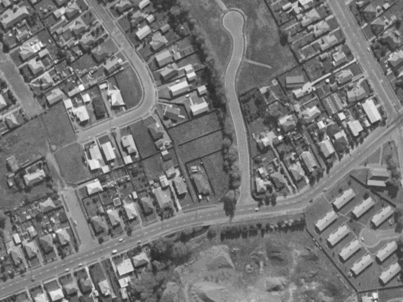 Claude Hendry Lane from the air, 1970-1974