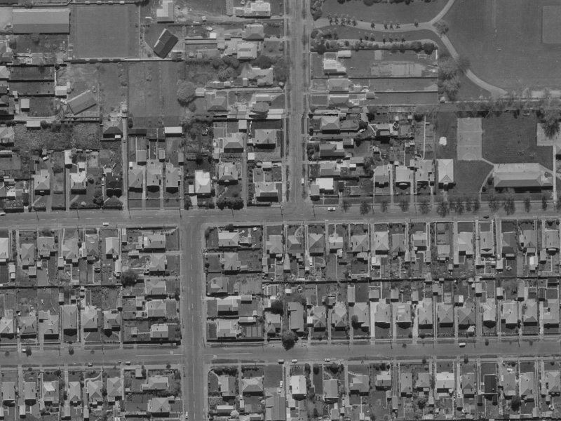 46 Sandwich Road from the air, 1970-1974