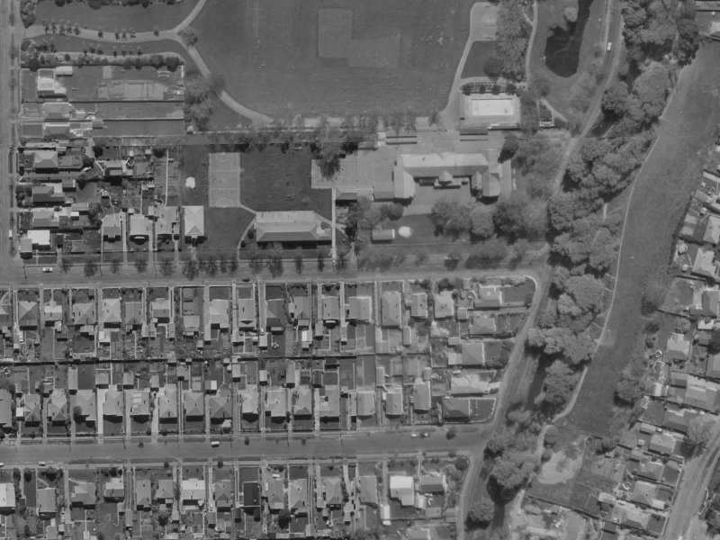 82 Sandwich Road from the air, 1970-1974