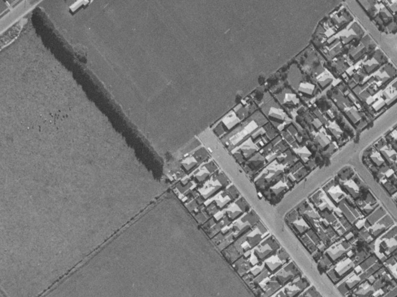 63 Victors Road from the air, 1970-1974