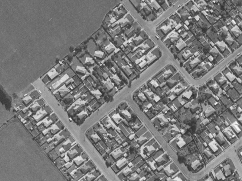 11 Newland Street from the air, 1970-1974