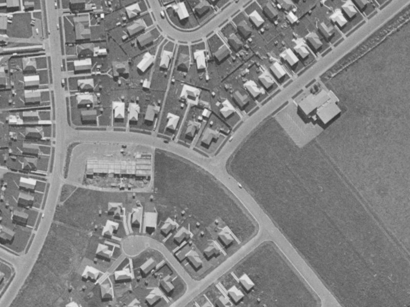 112 Mathers Road from the air, 1970-1974