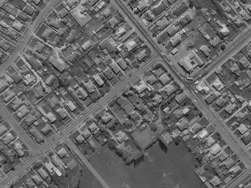 186 Rose Street from the air, 1970-1974
